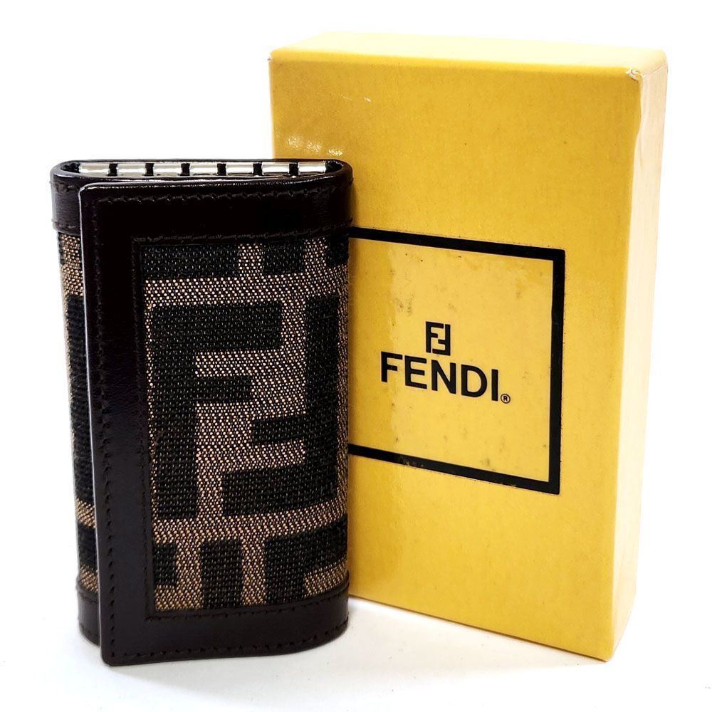 Fendi Zucca 6 Key Case Zucca Key Key Chain Canvas… - image 7